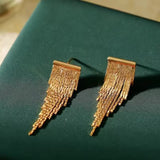 GOLD TASSEL EARRINGS